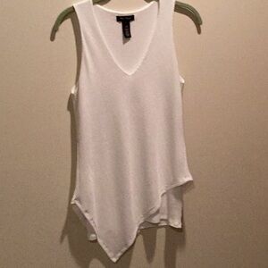 WHBM high low white tank in xxs